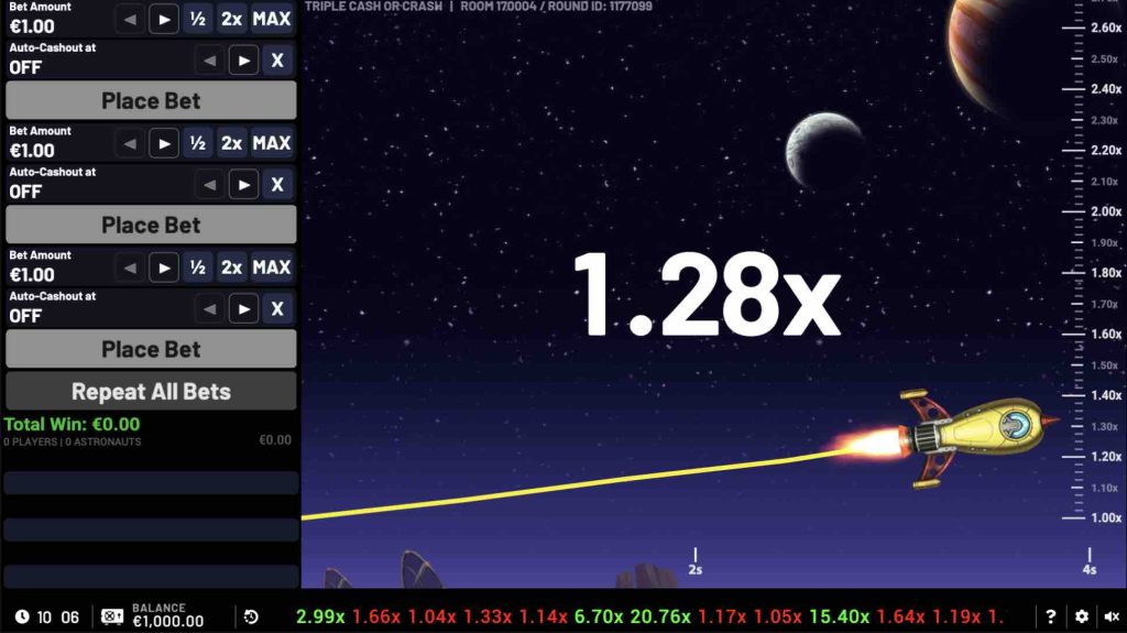 ระเบิดสู่การชนะ 100,000x ใน Triple Cash หรือ Crash โดย BetSoft